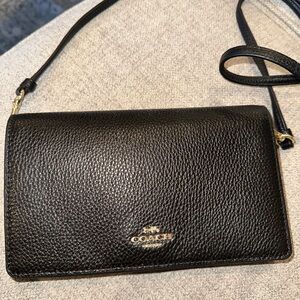 Coach Black Leather Crossbody Bag